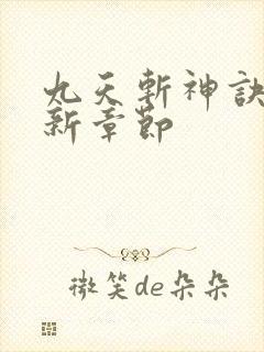 九天斩神诀的最新章节