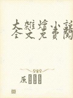 大杂烩小说在线全文免费阅读笔趣阁封面