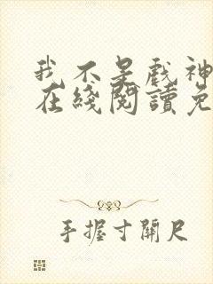 我不是戏神小说在线阅读免费无广告