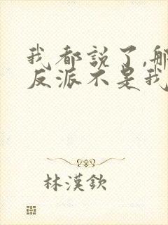 我都说了,那个反派不是我