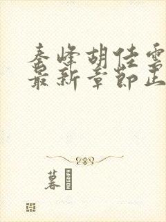 秦峰胡佳云小说最新章节正版封面