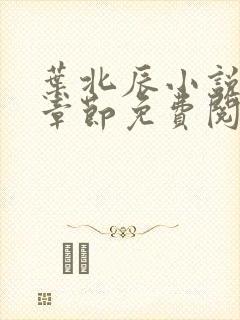 叶北辰小说最新章节免费阅读无弹窗