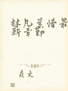 林凡叶惜最新更新章节