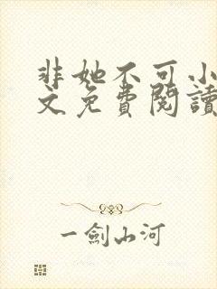 非她不可小说全文免费阅读无弹窗封面