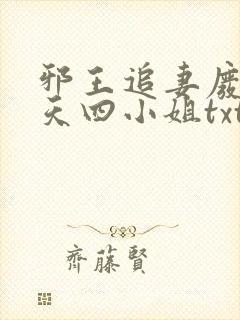 邪王追妻废材逆天四小姐txt下载封面