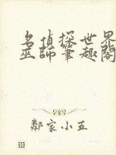 名侦探世界里的巫师笔趣阁