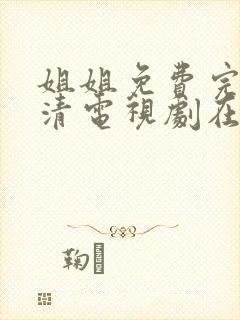 姐姐免费完整高清电视剧在线看外国