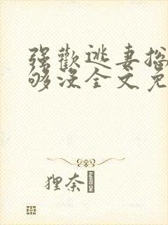 强欢逃妻总裁要够没全文免费阅读