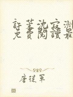 许茉沈寂洲全文免费阅读最新章节