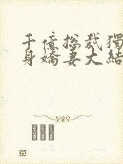 千亿总裁独宠替身娇妻大结局封面