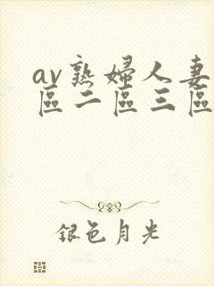 av熟妇人妻一区二区三区无