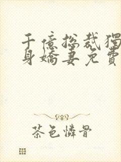 千亿总裁独宠替身娇妻免费阅读