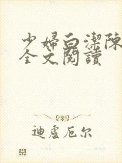 少妇白洁陈三乳全文阅读封面