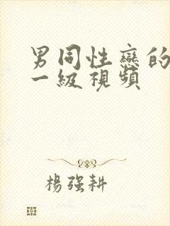 男同性恋的黄色一级视频