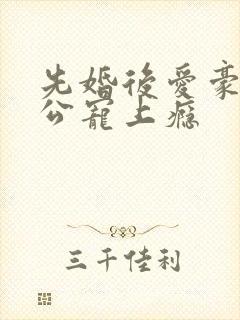 先婚后爱豪门老公宠上瘾封面