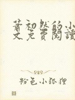 萧初然的小说全文免费阅读