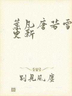 叶凡唐若雪刚刚更新