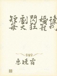 短剧闪婚后大叔每天狂宠我