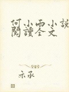何小雨小说在线阅读全文