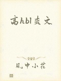 高hbl爽文封面
