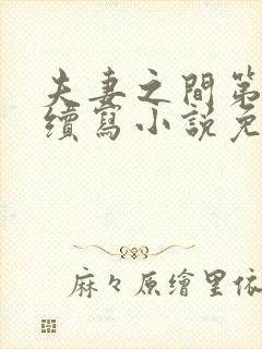 夫妻之间第二部续写小说免费阅读