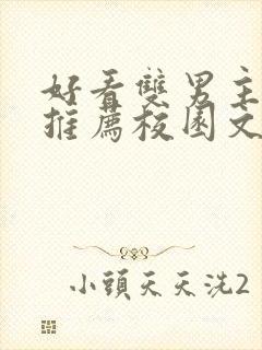 好看双男主小说推荐校园文封面