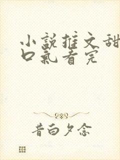 小说推文甜文一口气看完