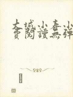 大城小春小说免费阅读无弹窗全文