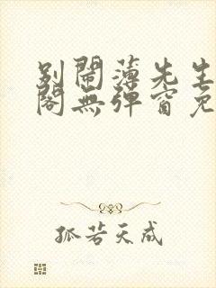 别闹薄先生笔趣阁无弹窗免费