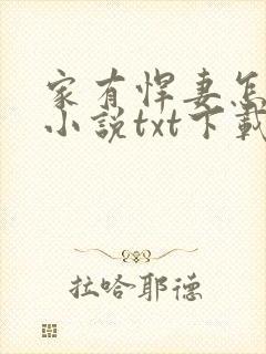 家有悍妻怎么破小说txt下载