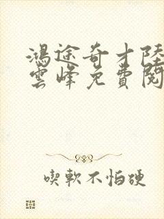 鸿途奇才陆羽刘云峰免费阅读封面