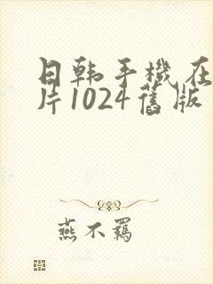 日韩手机在线看片1024旧版