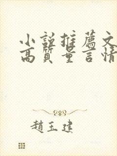 小说推荐文笔好高质量言情