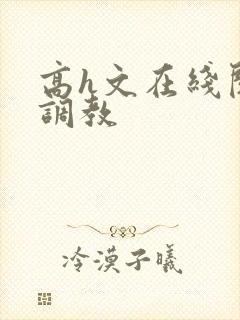 高h文在线阅读调教封面