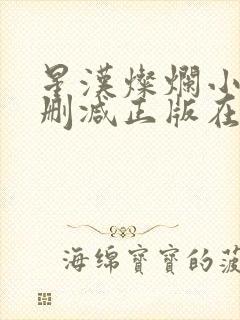 星汉灿烂小说无删减正版在线阅读