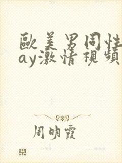 欧美男同性恋gay激情视频