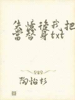 失忆后我把渣攻当替身txt封面