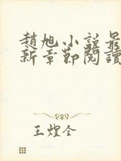 赵旭小说最新更新章节阅读免费