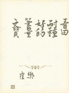 文笔好耐看的高质量的种田文