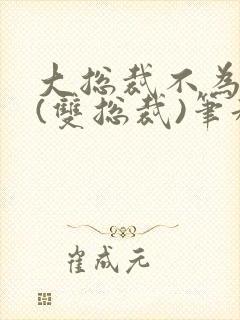 大总裁不为人知(双总裁)笔趣阁