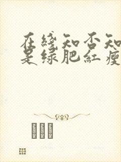 在线知否知否应是绿肥红瘦封面