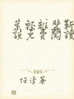 叶轻离裴靳墨小说免费阅读无弹窗