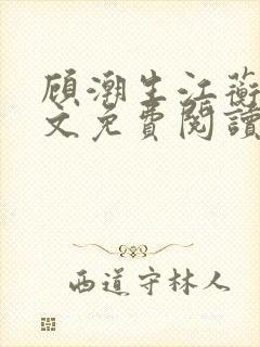 顾潮生江蘅枝全文免费阅读