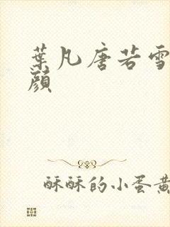 叶凡唐若雪宋红颜