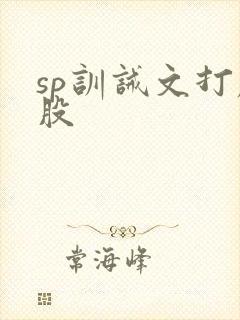 sp训诫文打屁股