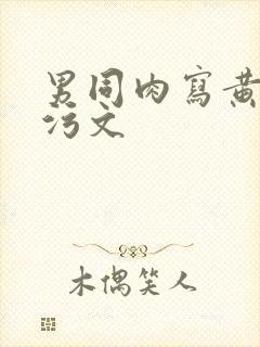 男同肉写黄高h污文