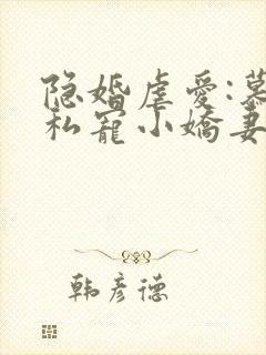 隐婚虐爱:慕少私宠小娇妻之封面