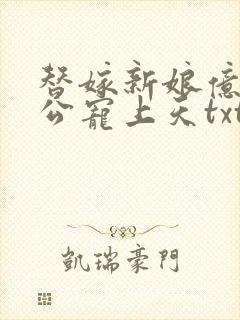 替嫁新娘亿万老公宠上天txt下载