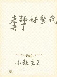 老师好紧我要进去了封面