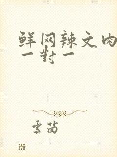 鲜网辣文肉高h一对一